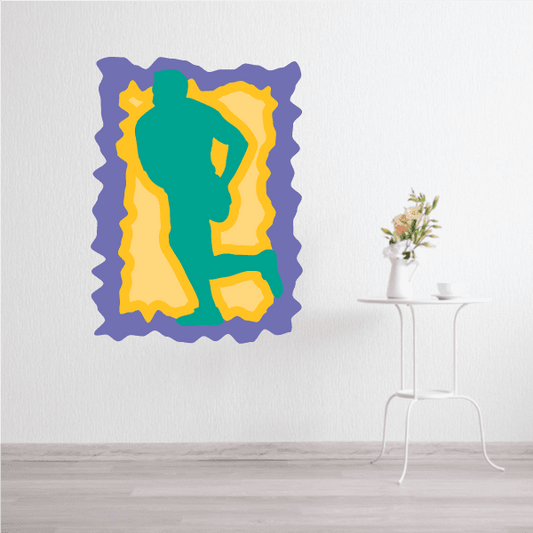 Image of Football Player Wall Decal - Vinyl Sticker - Car Sticker - Die Cut Sticker - CDSCOLOR039