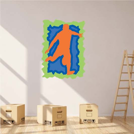 Image of Football Player Wall Decal - Vinyl Sticker - Car Sticker - Die Cut Sticker - CDSCOLOR051