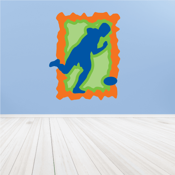 Image of Football Player Wall Decal - Vinyl Sticker - Car Sticker - Die Cut Sticker - CDSCOLOR058