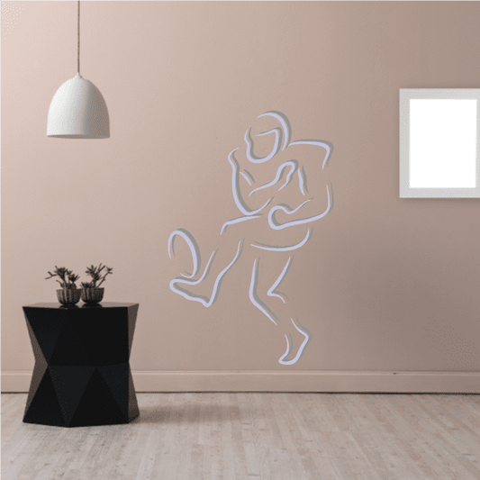 Image of Football Player Wall Decal - Vinyl Sticker - Car Sticker - Die Cut Sticker - CDSCOLOR089