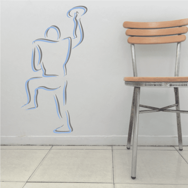 Image of Football Player Wall Decal - Vinyl Sticker - Car Sticker - Die Cut Sticker - CDSCOLOR105