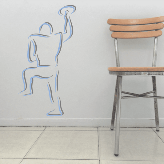 Image of Football Player Wall Decal - Vinyl Sticker - Car Sticker - Die Cut Sticker - CDSCOLOR105