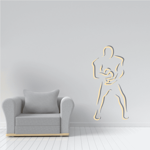 Image of Football Player Wall Decal - Vinyl Sticker - Car Sticker - Die Cut Sticker - CDSCOLOR107