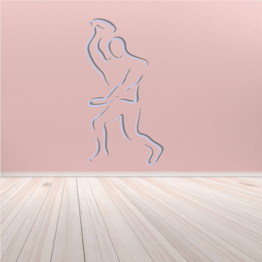 Image of Football Player Wall Decal - Vinyl Sticker - Car Sticker - Die Cut Sticker - CDSCOLOR110