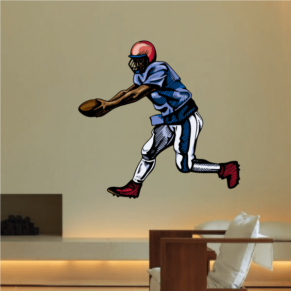 Image of Football Player Wall Decal - Vinyl Sticker - Car Sticker - Die Cut Sticker - CDSCOLOR151