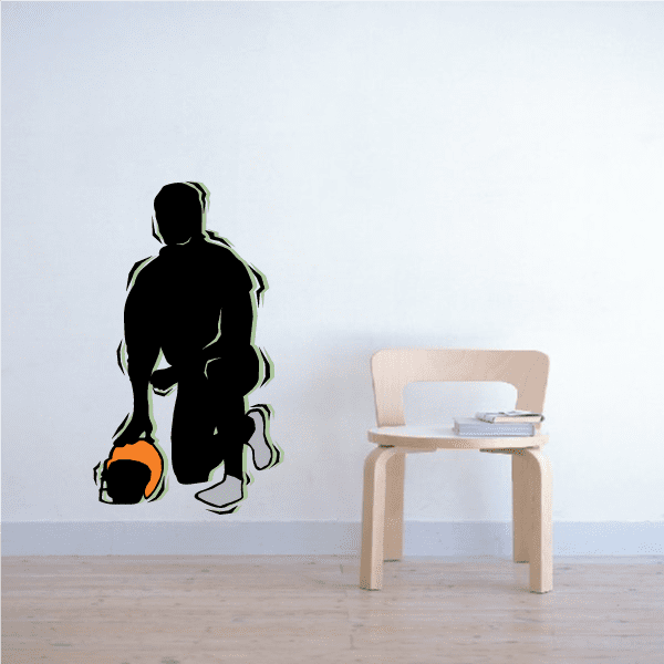 Image of Football Player Wall Decal - Vinyl Sticker - Car Sticker - Die Cut Sticker - CDSCOLOR154
