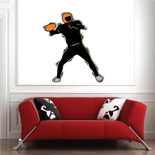 Image of Football Player Wall Decal - Vinyl Sticker - Car Sticker - Die Cut Sticker - CDSCOLOR155