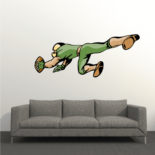 Image of Football Player Wall Decal - Vinyl Sticker - Car Sticker - Die Cut Sticker - CDSCOLOR164