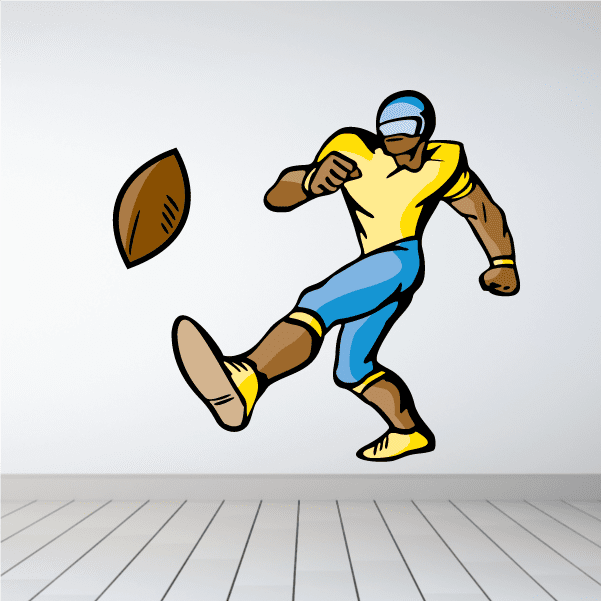Image of Football Player Wall Decal - Vinyl Sticker - Car Sticker - Die Cut Sticker - CDSCOLOR170
