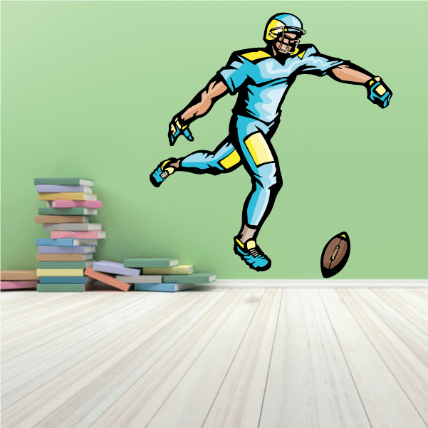 Image of Football Player Wall Decal - Vinyl Sticker - Car Sticker - Die Cut Sticker - CDSCOLOR176