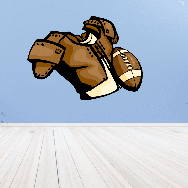 Image of Football Player Wall Decal - Vinyl Sticker - Car Sticker - Die Cut Sticker - CDSCOLOR179