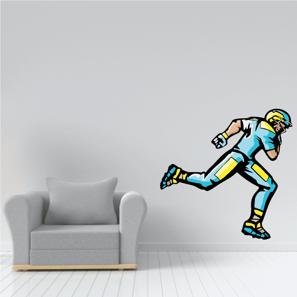 Image of Football Player Wall Decal - Vinyl Sticker - Car Sticker - Die Cut Sticker - CDSCOLOR182