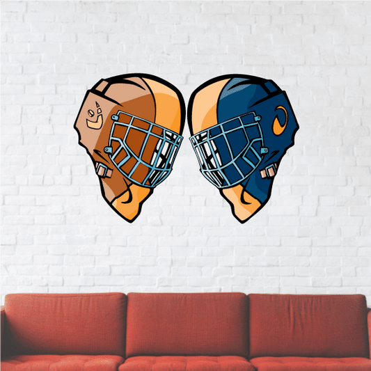 Image of Football Player Wall Decal - Vinyl Sticker - Car Sticker - Die Cut Sticker - CDSCOLOR193