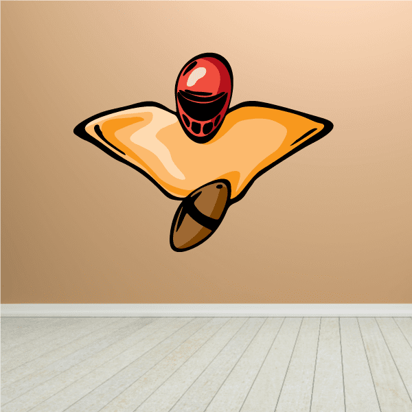 Image of Football Player Wall Decal - Vinyl Sticker - Car Sticker - Die Cut Sticker - CDSCOLOR196