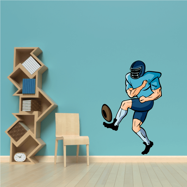 Image of Football Player Wall Decal - Vinyl Sticker - Car Sticker - Die Cut Sticker - CDSCOLOR198