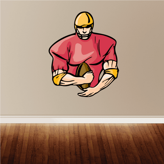 Image of Football Player Wall Decal - Vinyl Sticker - Car Sticker - Die Cut Sticker - CDSCOLOR201
