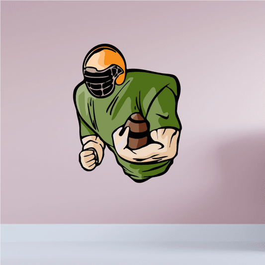 Image of Football Player Wall Decal - Vinyl Sticker - Car Sticker - Die Cut Sticker - CDSCOLOR202