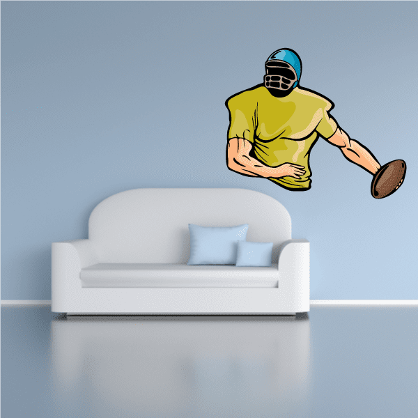 Image of Football Player Wall Decal - Vinyl Sticker - Car Sticker - Die Cut Sticker - CDSCOLOR204