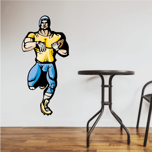Image of Football Player Wall Decal - Vinyl Sticker - Car Sticker - Die Cut Sticker - CDSCOLOR211