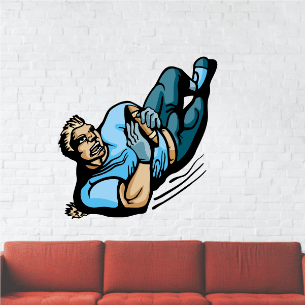 Image of Football Player Wall Decal - Vinyl Sticker - Car Sticker - Die Cut Sticker - CDSCOLOR214