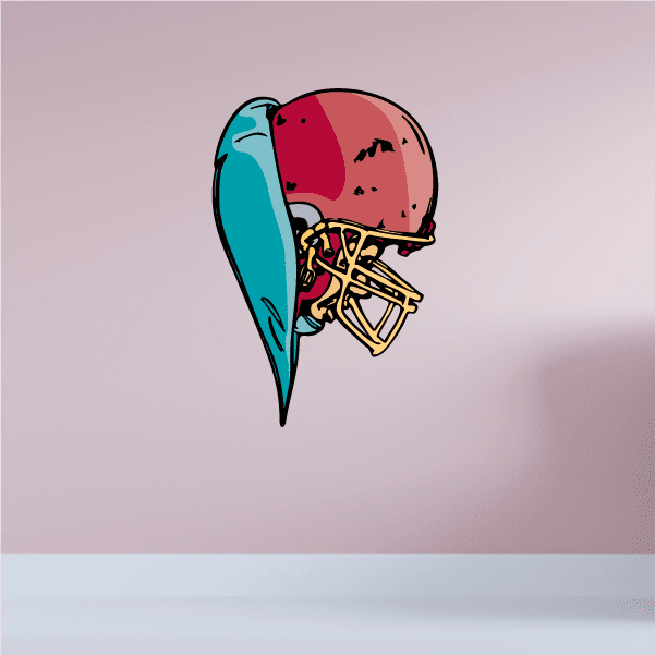 Image of Football Player Wall Decal - Vinyl Sticker - Car Sticker - Die Cut Sticker - CDSCOLOR230