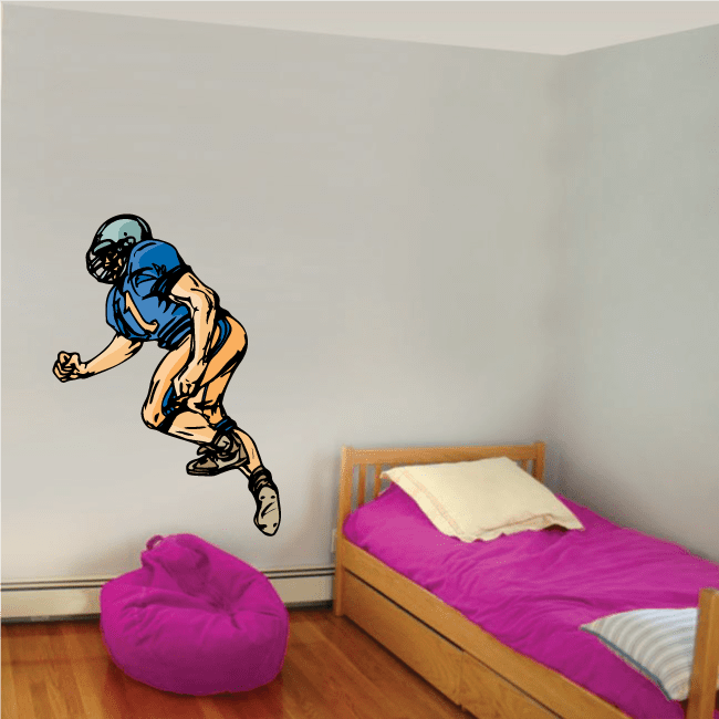 Image of Football Player Wall Decal - Vinyl Sticker - Car Sticker - Die Cut Sticker - CDSCOLOR236