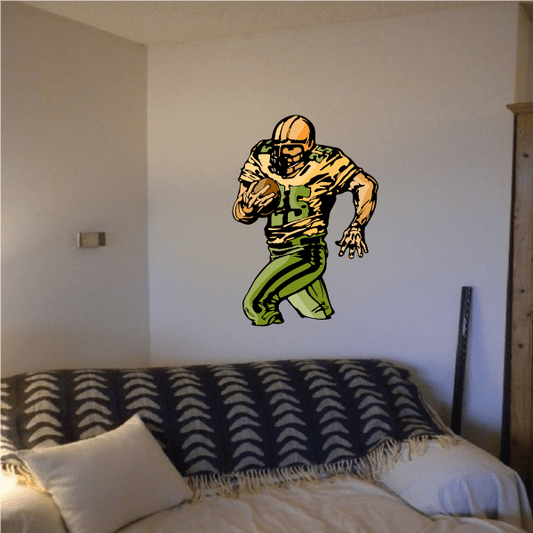 Image of Football Player Wall Decal - Vinyl Sticker - Car Sticker - Die Cut Sticker - CDSCOLOR240