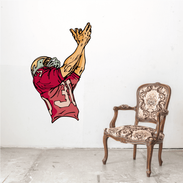 Image of Football Player Wall Decal - Vinyl Sticker - Car Sticker - Die Cut Sticker - CDSCOLOR247