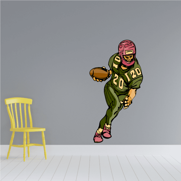 Image of Football Player Wall Decal - Vinyl Sticker - Car Sticker - Die Cut Sticker - CDSCOLOR248