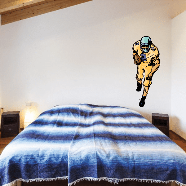 Image of Football Player Wall Decal - Vinyl Sticker - Car Sticker - Die Cut Sticker - CDSCOLOR250
