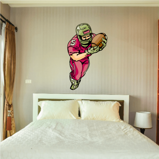 Image of Football Player Wall Decal - Vinyl Sticker - Car Sticker - Die Cut Sticker - CDSCOLOR251