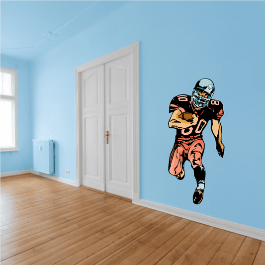 Image of Football Player Wall Decal - Vinyl Sticker - Car Sticker - Die Cut Sticker - CDSCOLOR257