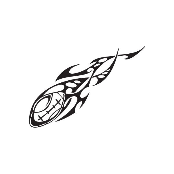 Football wall decal: black stylized football helmet graphic