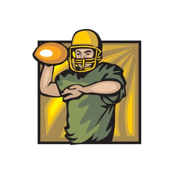 Image of Football Wall Decal - Vinyl Sticker - Car Sticker - Die Cut Sticker - DC 008