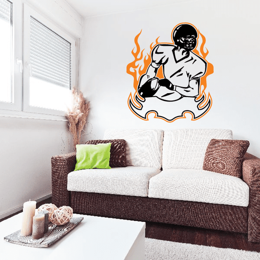 Image of Football Wall Decal - Vinyl Sticker - Car Sticker - Die Cut Sticker - SMcolor003