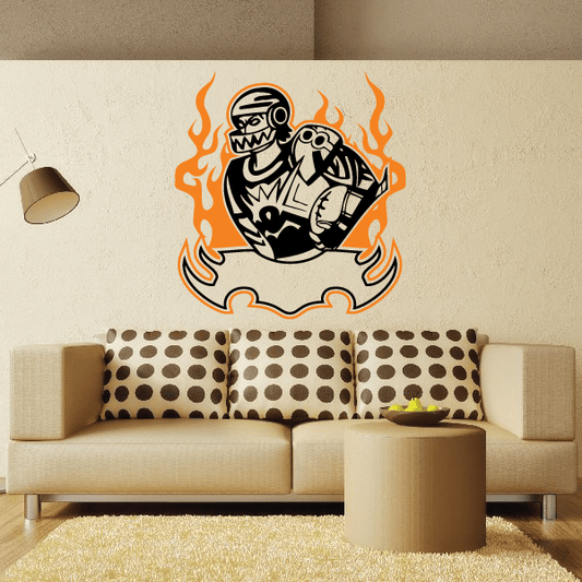 Image of Football Wall Decal - Vinyl Sticker - Car Sticker - Die Cut Sticker - SMcolor007