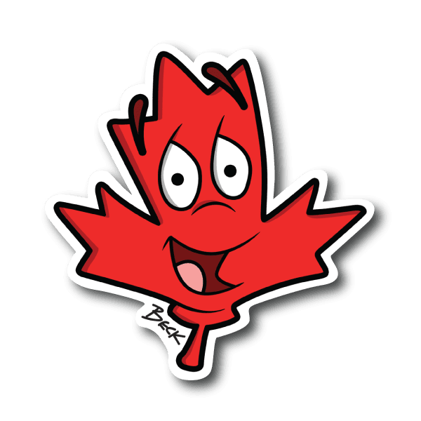 Image of Foy Rooj Red Marijuana Leaf Vinyl Sticker