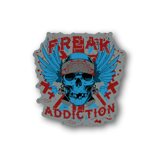 Image of Freak Addiction Skull Sticker