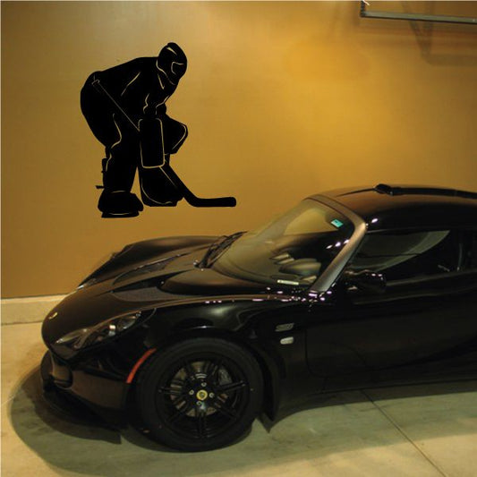 Image of Goalie Netminder Hockey Wall Decal - Vinyl Decal - Car Decal - MC003