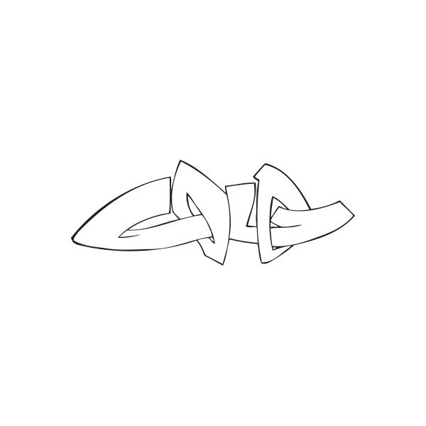 Image of Gold Graffiti Decal