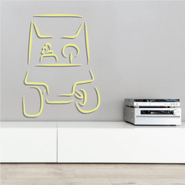 Image of Golf Cart Wall Decal - Vinyl Sticker - Car Sticker - Die Cut Sticker - CDSCOLOR009