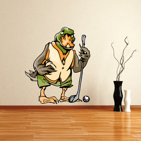 Image of Golf Mascot Wall Decal - Vinyl Sticker - Car Sticker - Die Cut Sticker - CDSCOLOR159