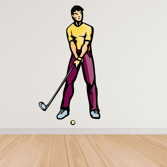 Image of Golf Wall Decal - Vinyl Sticker - Car Sticker - Die Cut Sticker - CDSCOLOR100