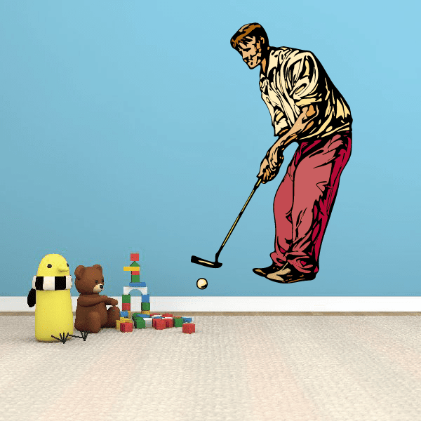 Image of Golf Wall Decal - Vinyl Sticker - Car Sticker - Die Cut Sticker - CDSCOLOR144