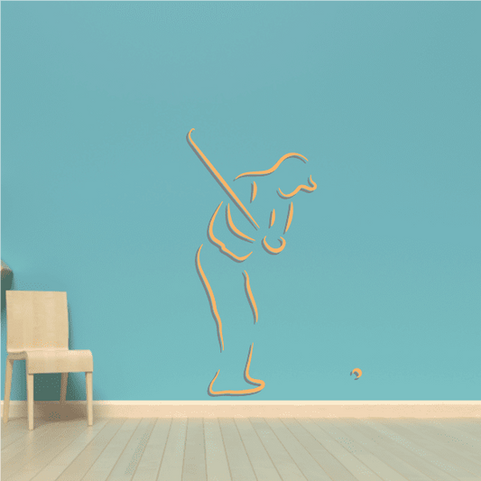 Image of Golfer Wall Decal - Vinyl Sticker - Car Sticker - Die Cut Sticker - CDSCOLOR005