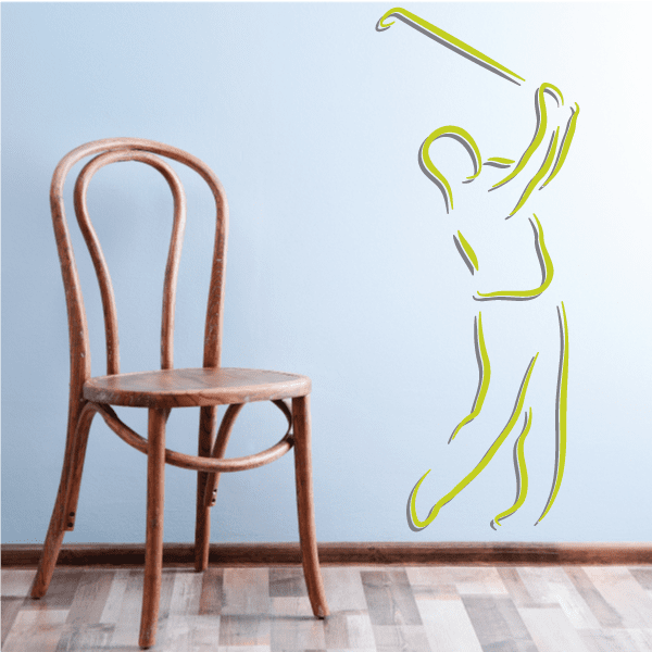 Image of Golfer Wall Decal - Vinyl Sticker - Car Sticker - Die Cut Sticker - CDSCOLOR007