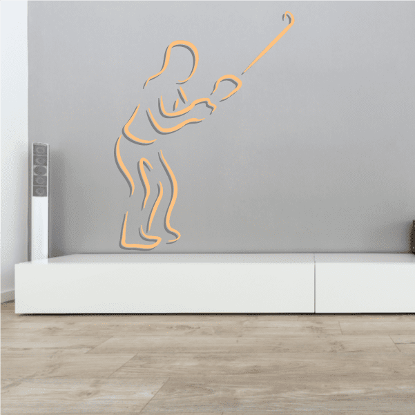 Image of Golfer Wall Decal - Vinyl Sticker - Car Sticker - Die Cut Sticker - CDSCOLOR025