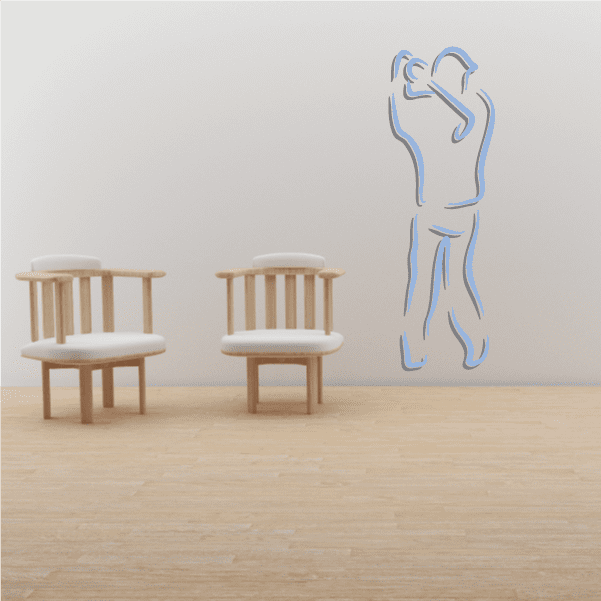 Image of Golfer Wall Decal - Vinyl Sticker - Car Sticker - Die Cut Sticker - CDSCOLOR029