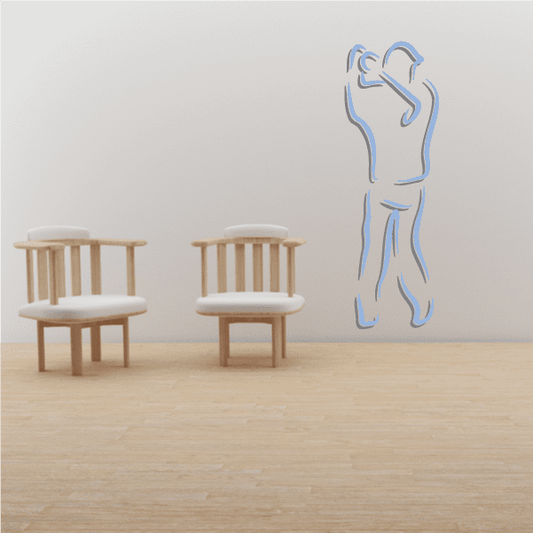 Image of Golfer Wall Decal - Vinyl Sticker - Car Sticker - Die Cut Sticker - CDSCOLOR029