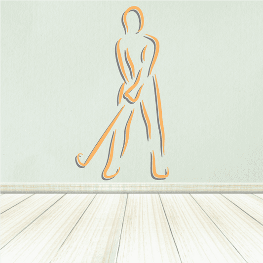 Image of Golfer Wall Decal - Vinyl Sticker - Car Sticker - Die Cut Sticker - CDSCOLOR031